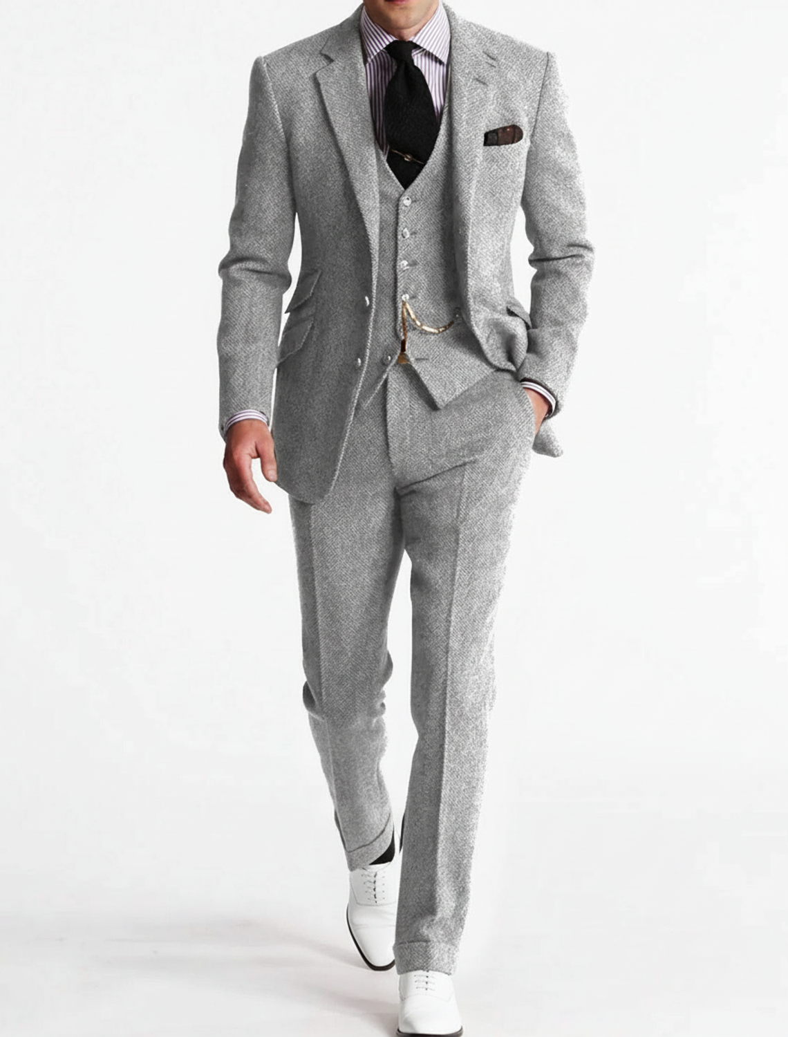 Slim Fit Three Piece Suit for Men