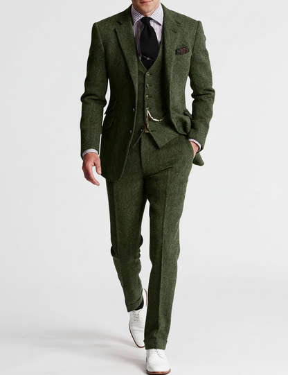 Slim Fit Three Piece Suit for Men