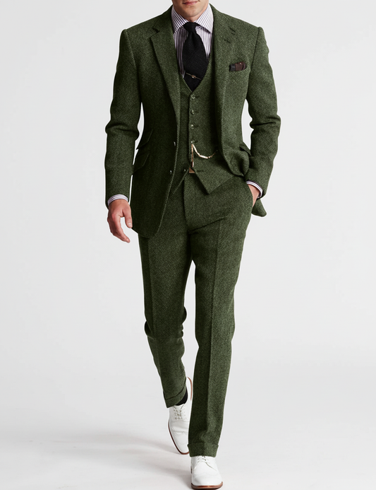 Slim Fit Three Piece Suit for Men