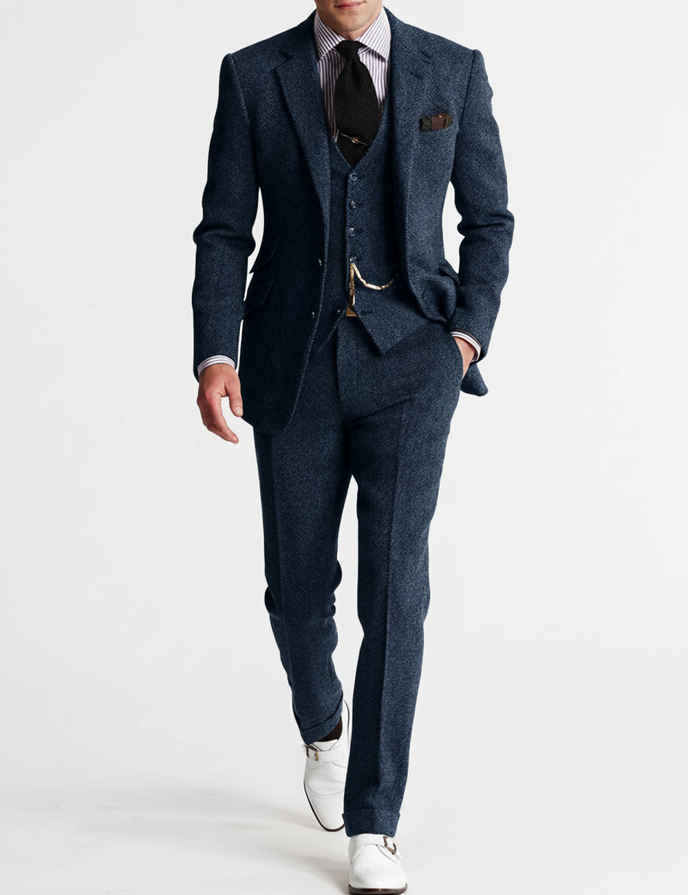 Slim Fit Three Piece Suit for Men