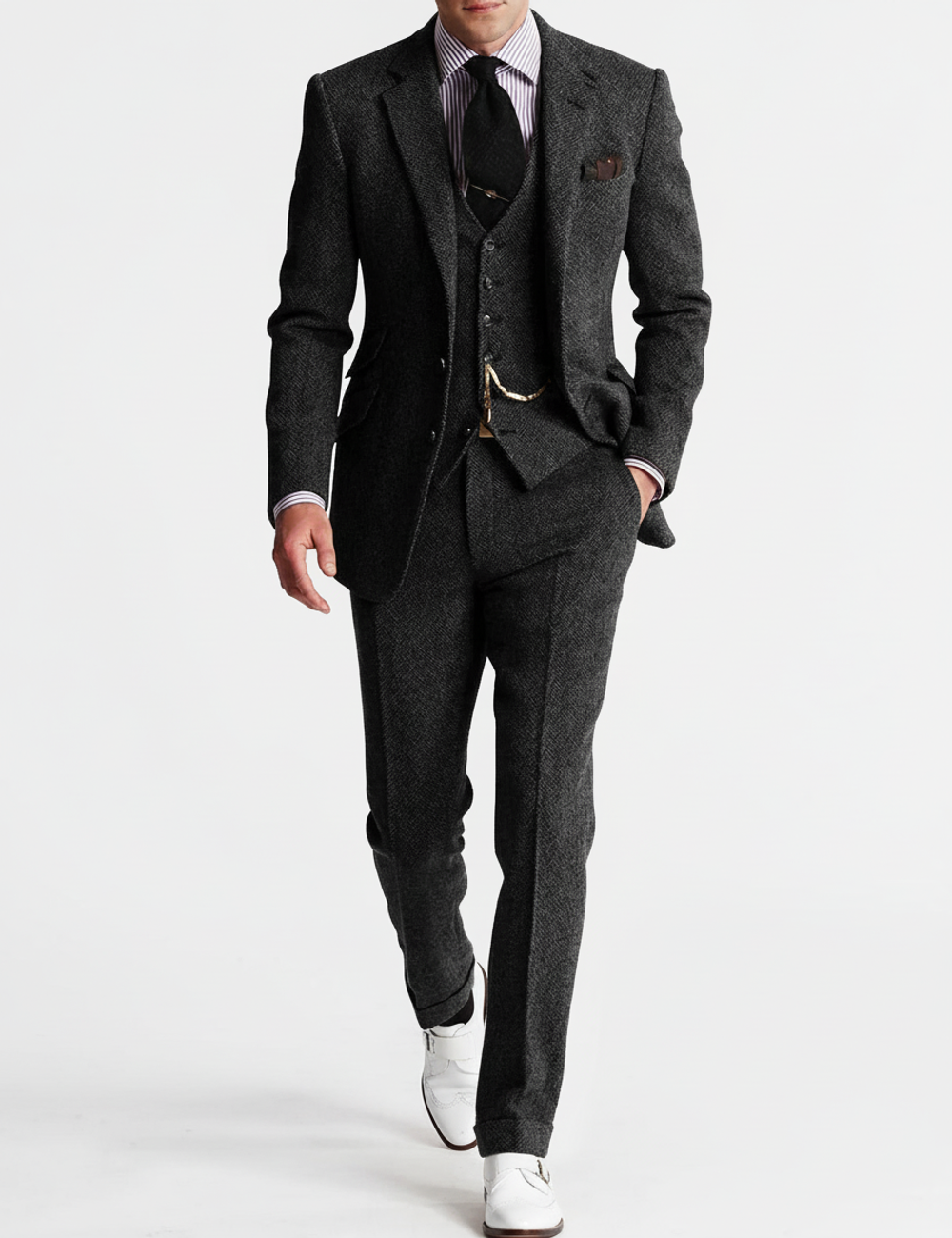 Slim Fit Three Piece Suit for Men