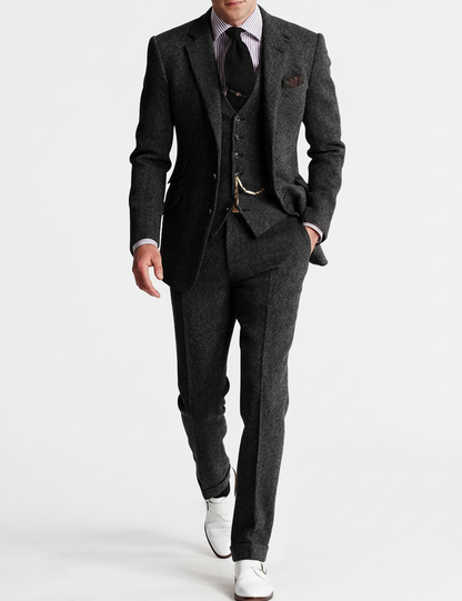 Slim Fit Three Piece Suit for Men