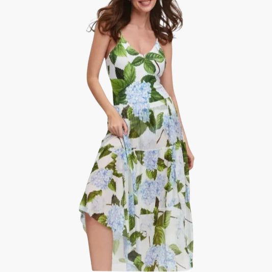 Women’s Floral Halter Neck Midi Dress