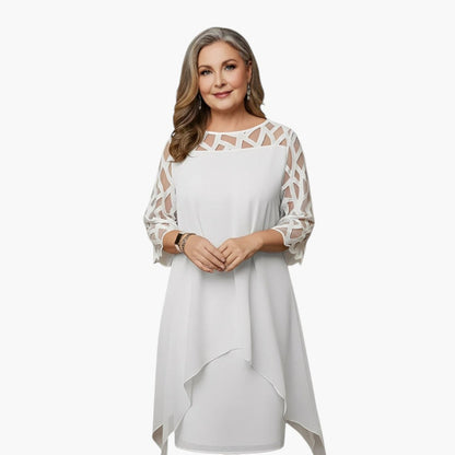Women's Midi Dress with Adjustable Fit and Long Sleeves