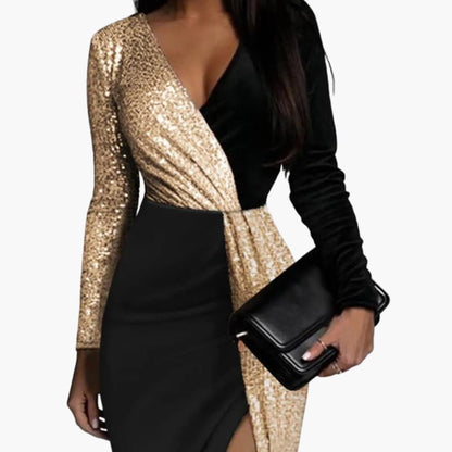 Women’s Round Neck Glitter Dress