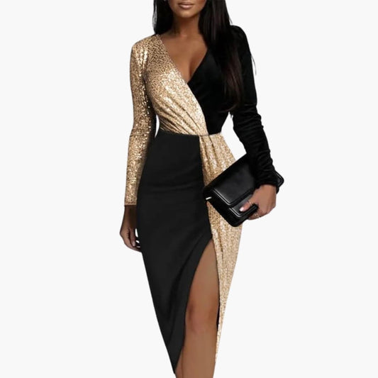 Women’s Round Neck Glitter Dress