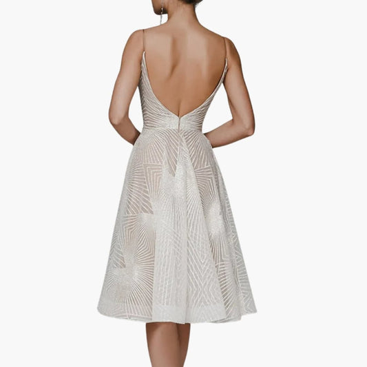 Women’s Sequin Evening Midi Dress with Spaghetti Straps and Sleeveless Fit