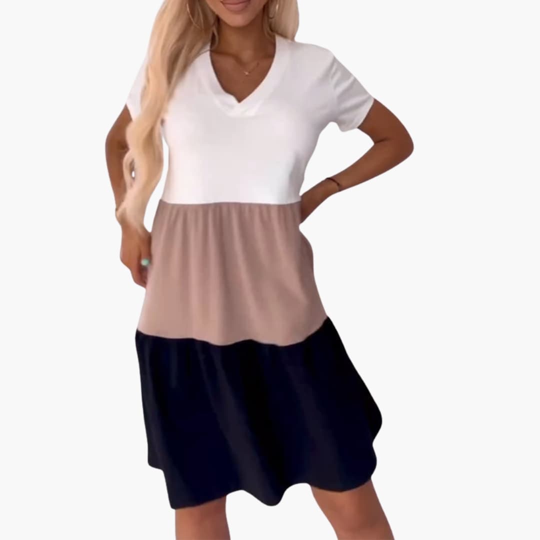 Women’s Short Sleeve Gradient Print Dress