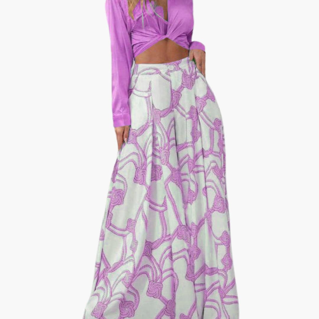 Women's Sleeveless Crop Top & amp - Long Skirt Dress