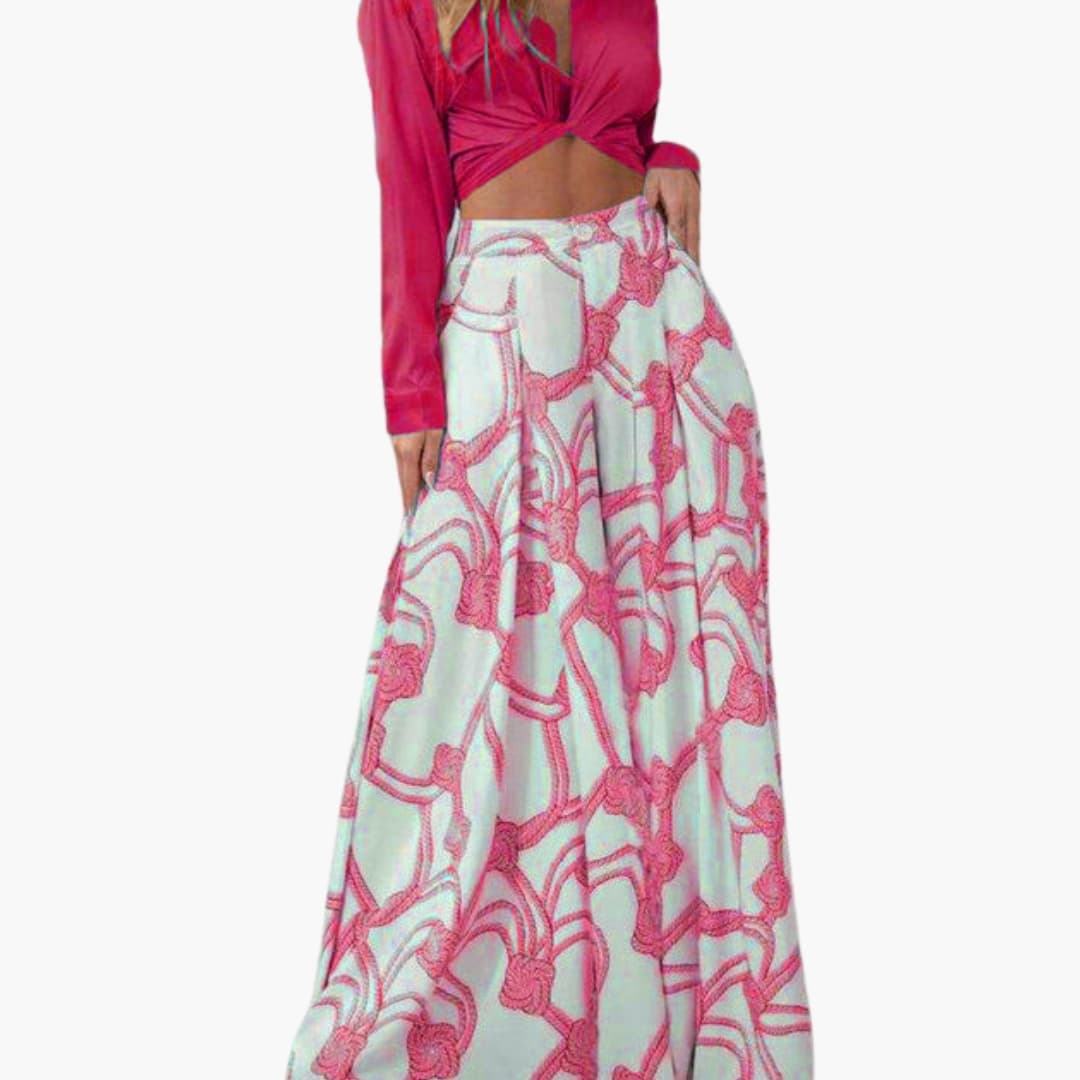 Women's Sleeveless Crop Top & amp - Long Skirt Dress