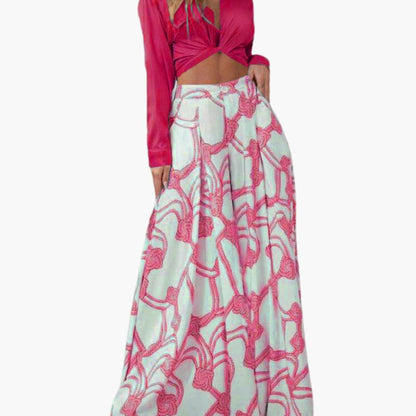 Women's Sleeveless Crop Top & amp - Long Skirt Dress
