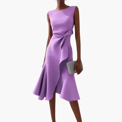 Women’s Sleeveless Midi Dress Asymmetrical