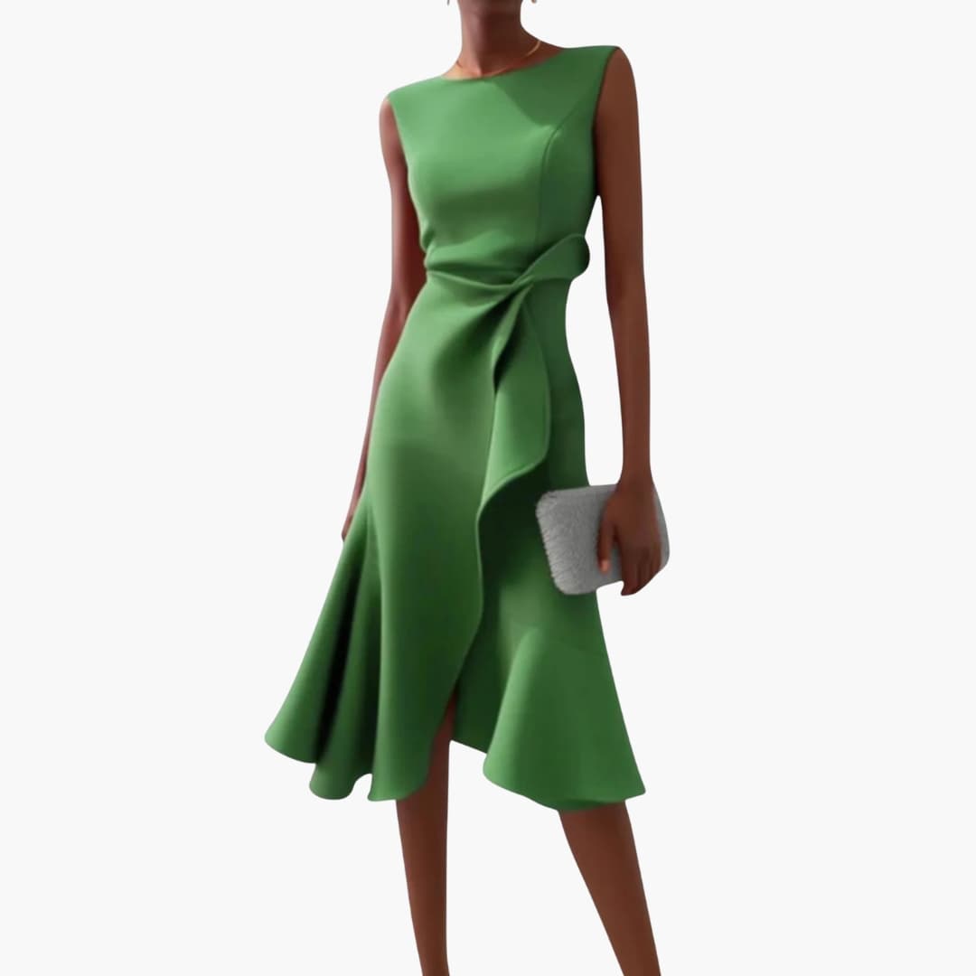 Women’s Sleeveless Midi Dress Asymmetrical