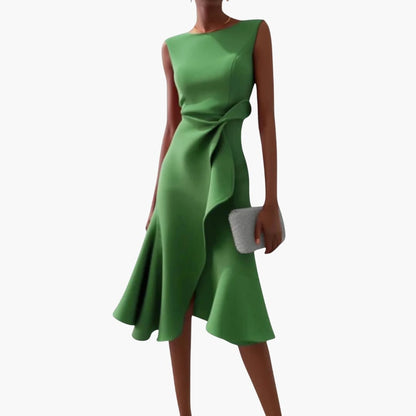 Women’s Sleeveless Midi Dress Asymmetrical