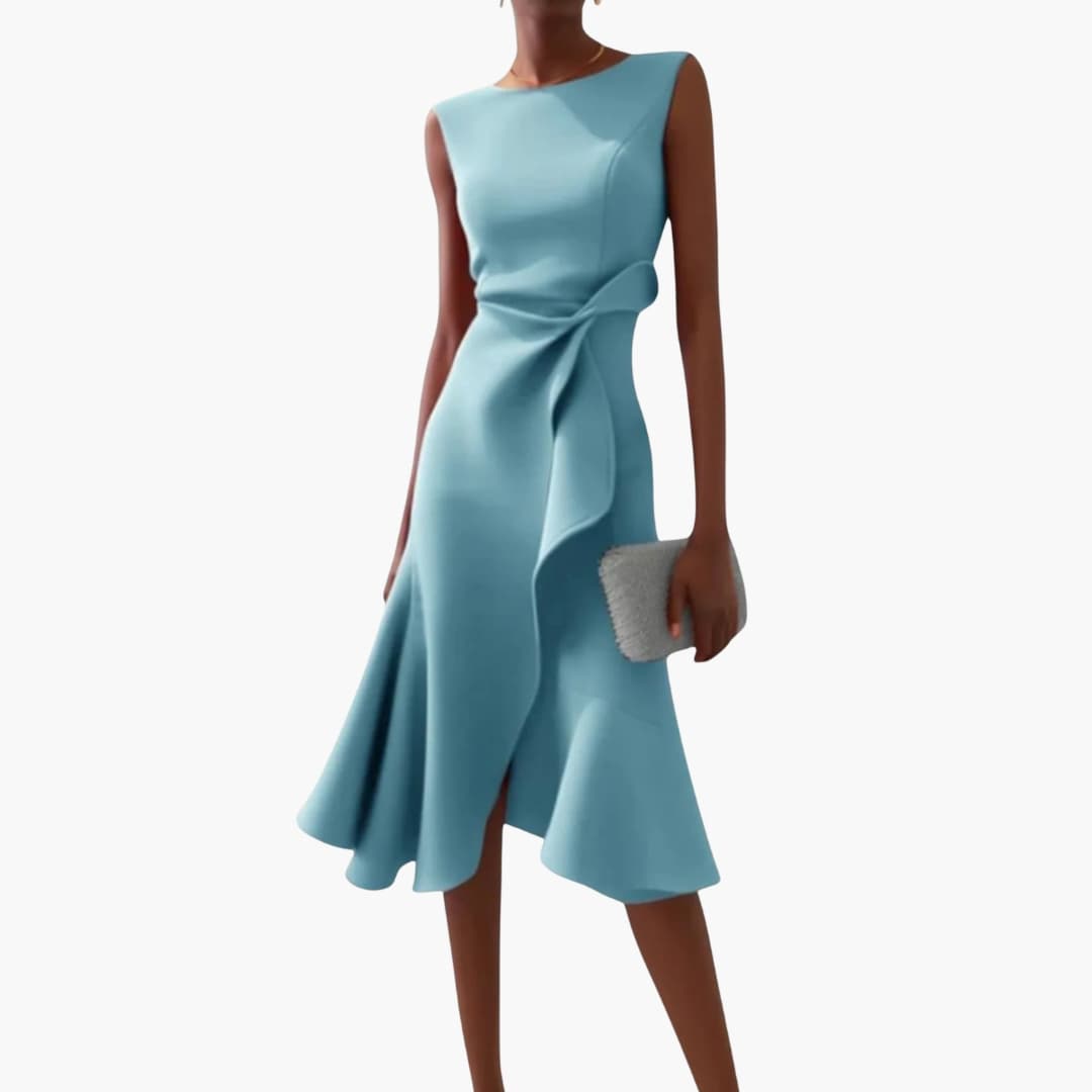 Women’s Sleeveless Midi Dress Asymmetrical