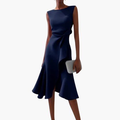 Women’s Sleeveless Midi Dress Asymmetrical