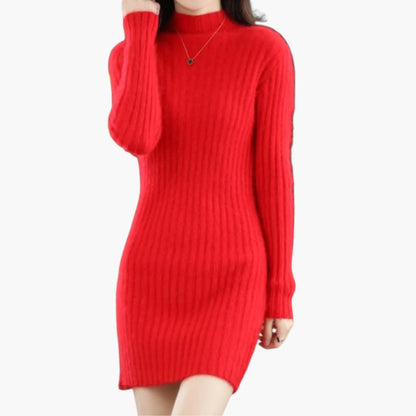 Women’s Sleeveless Midi Dress with Fitted Waist and Plain Finish