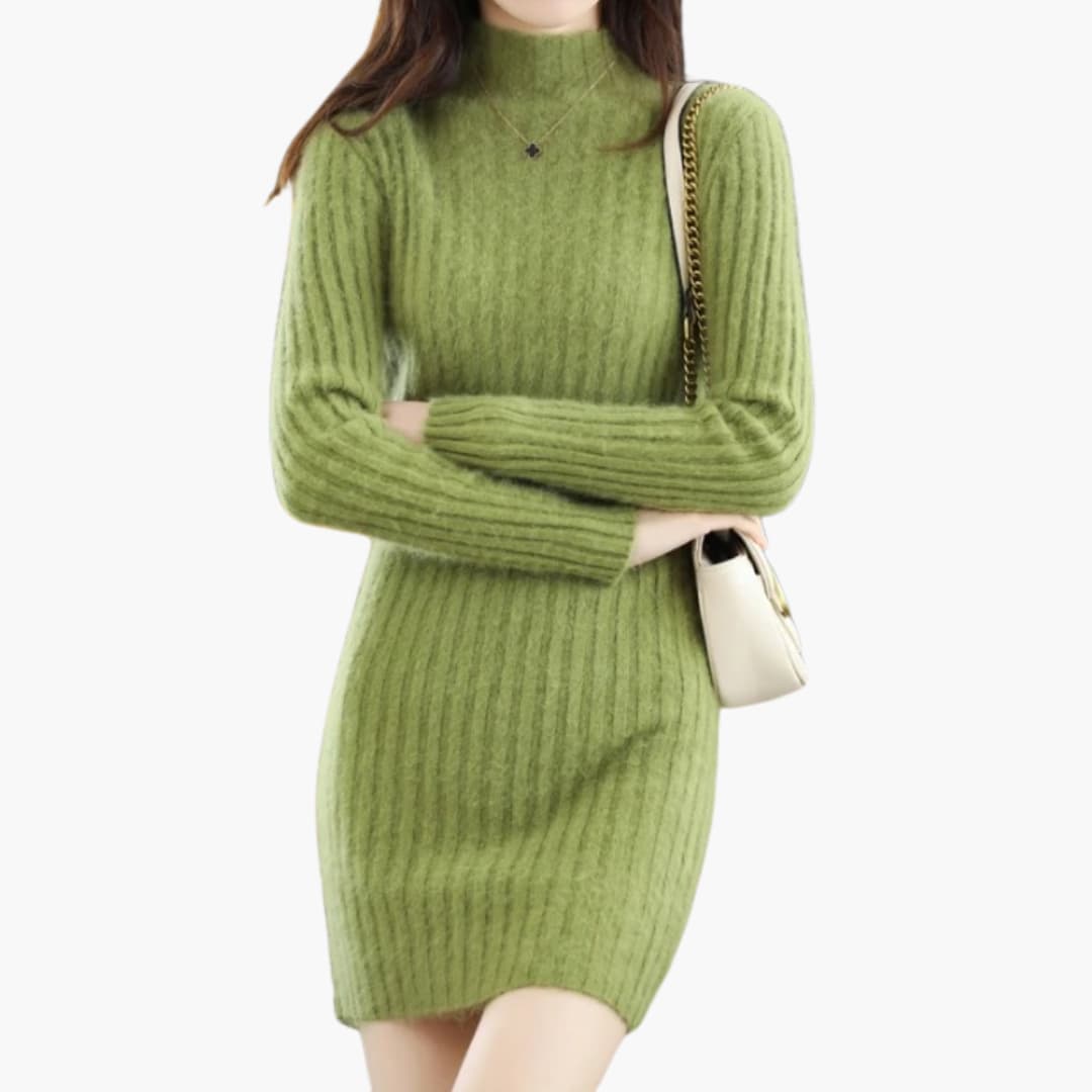 Women’s Sleeveless Midi Dress with Fitted Waist and Plain Finish