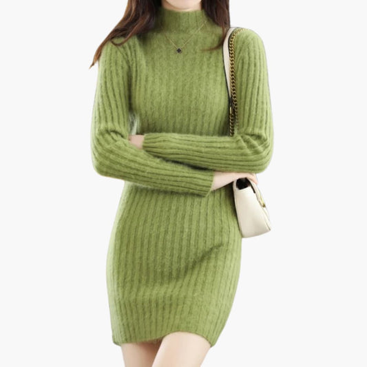 Women’s Sleeveless Midi Dress with Fitted Waist and Plain Finish