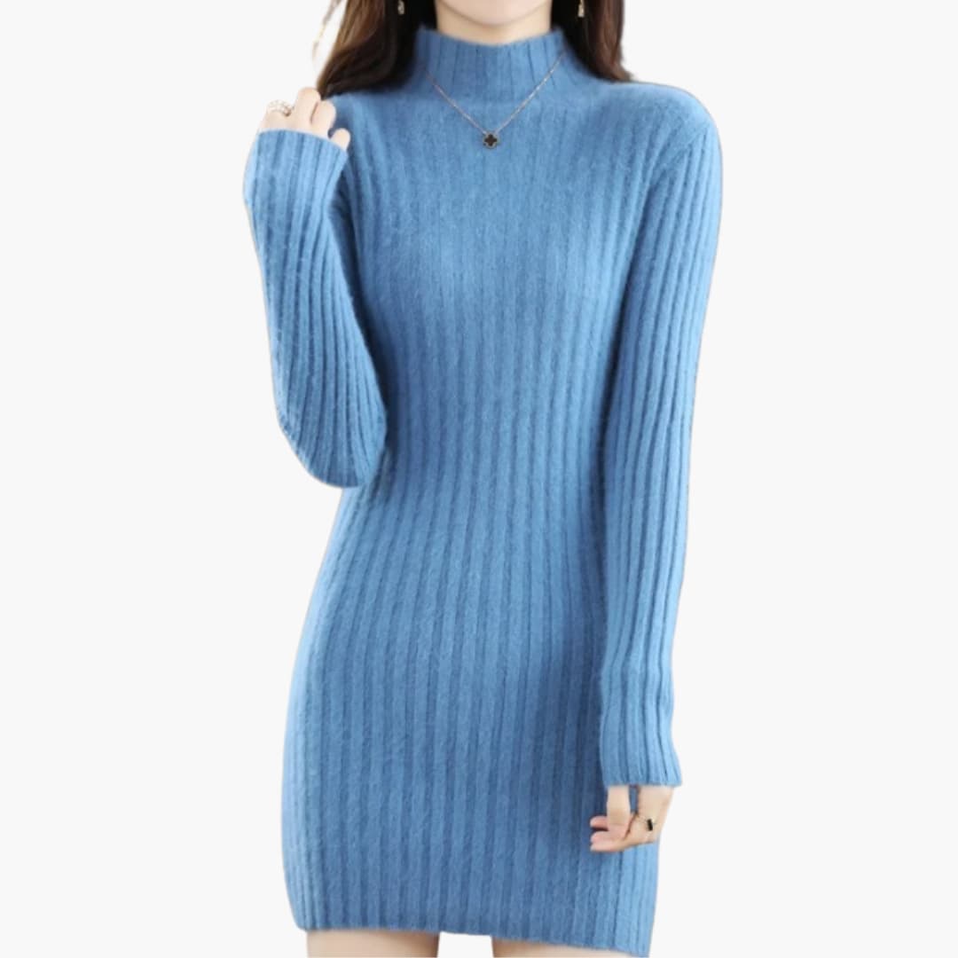 Women’s Sleeveless Midi Dress with Fitted Waist and Plain Finish