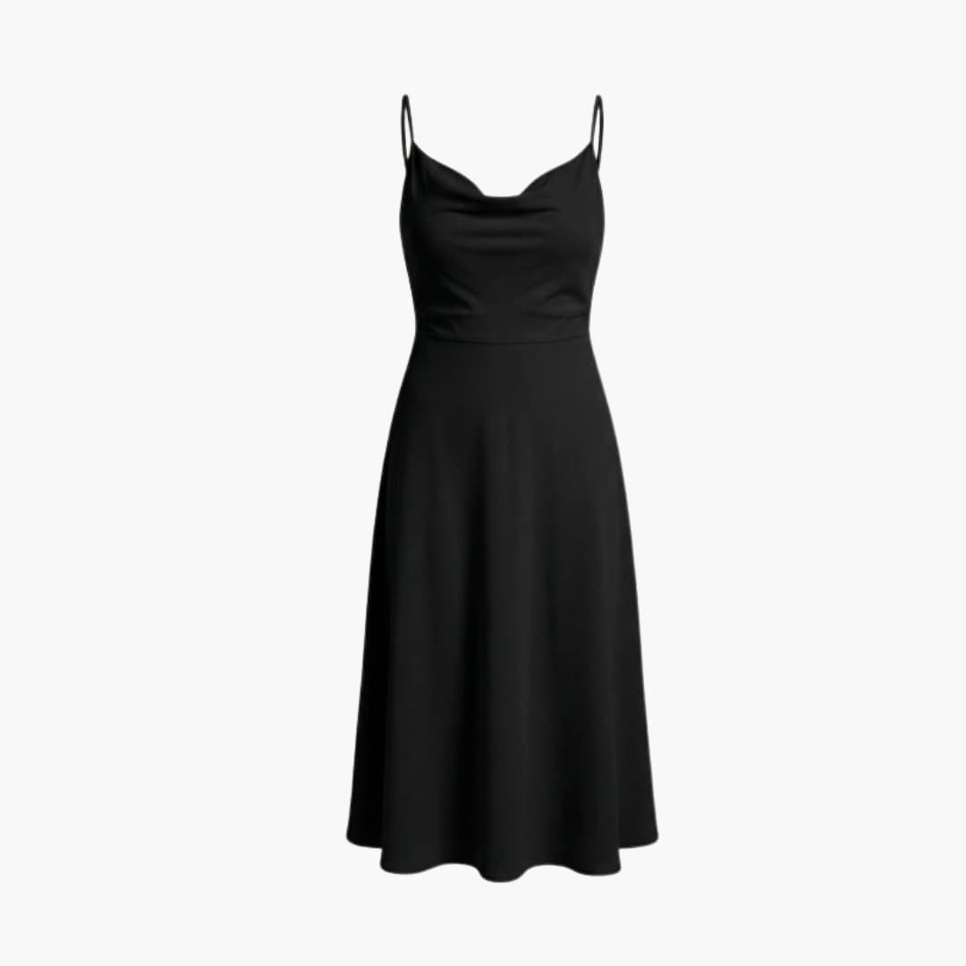 Women’s Square Neck Maxi Dress with Back Lace - Up Waist
