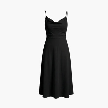 Women’s Square Neck Maxi Dress with Back Lace - Up Waist