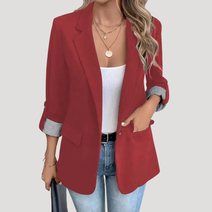 Women’s Tailored Single Breasted Roll Up Blazer