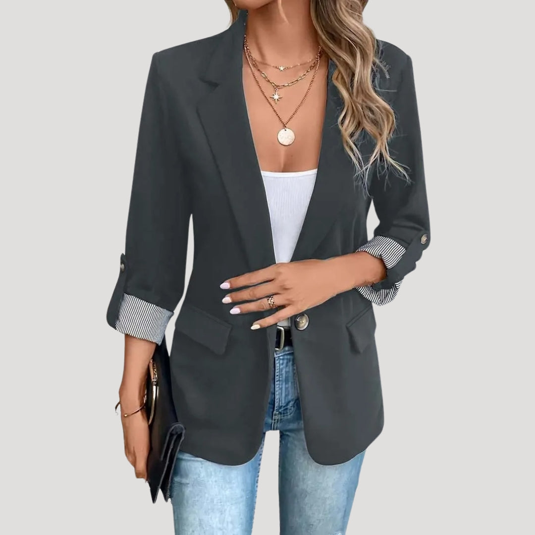 Women’s Tailored Single Breasted Roll Up Blazer