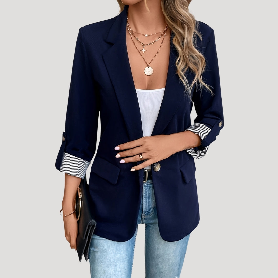 Women’s Tailored Single Breasted Roll Up Blazer