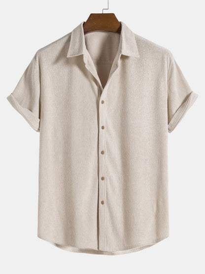 Aiden | Men's Button-Down Short Sleeve Shirt and Drawstring Shorts Set