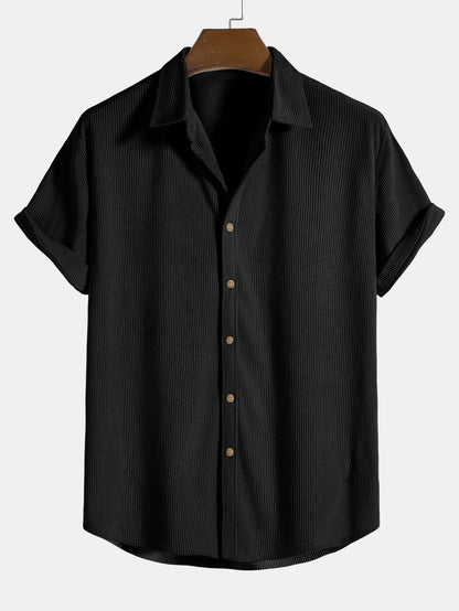 Aiden | Men's Button-Down Short Sleeve Shirt and Drawstring Shorts Set