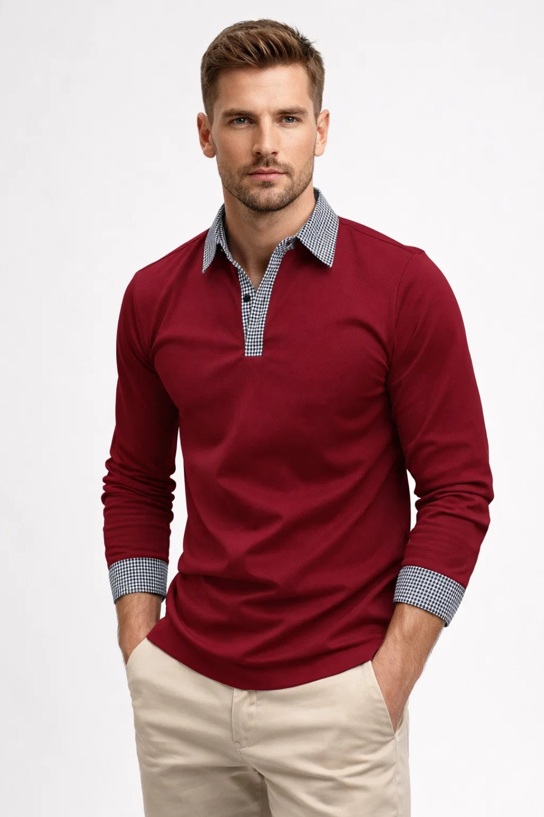 Bobby | Men's Long Sleeve Polo Shirt