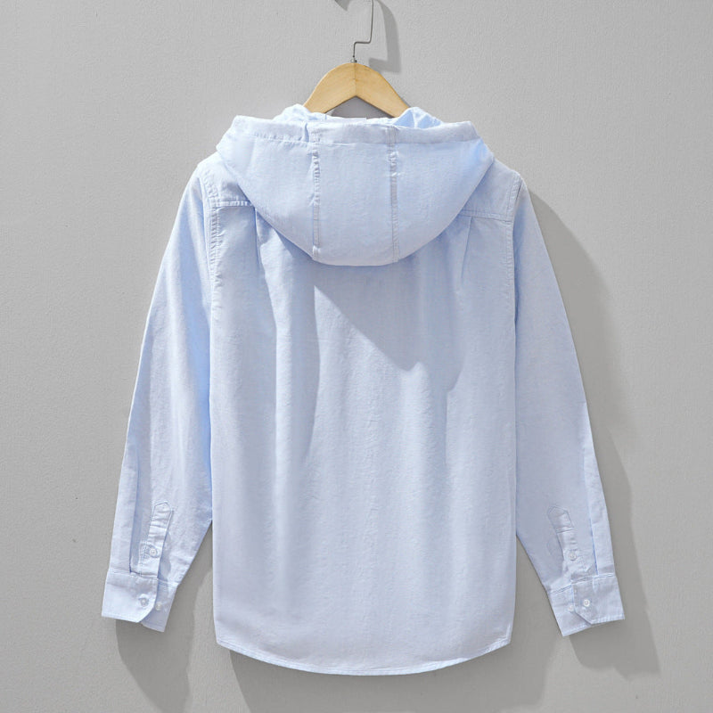 Carlton | Men's Long Sleeve Button-Up Hooded Shirt
