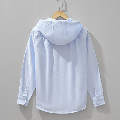 Carlton | Men's Long Sleeve Button-Up Hooded Shirt