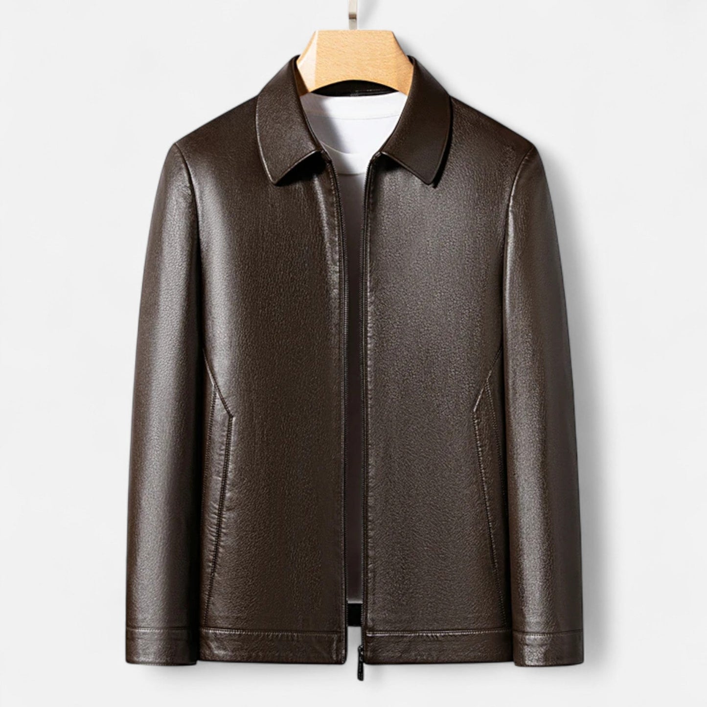 Danny | Men’s PU Leather Jacket – Stand Collar Autumn Elegance