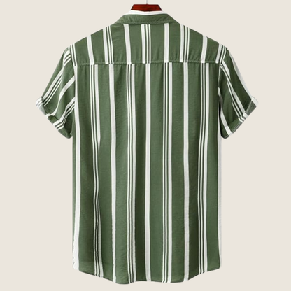Dwight | Men's Vertical Striped Short Sleeve Casual Shirt