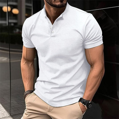 Easton | Men's Short Sleeve Henley Polo Shirt