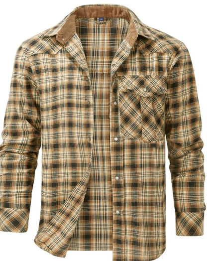 Garrett | Men's Plaid Long Sleeve Shirt