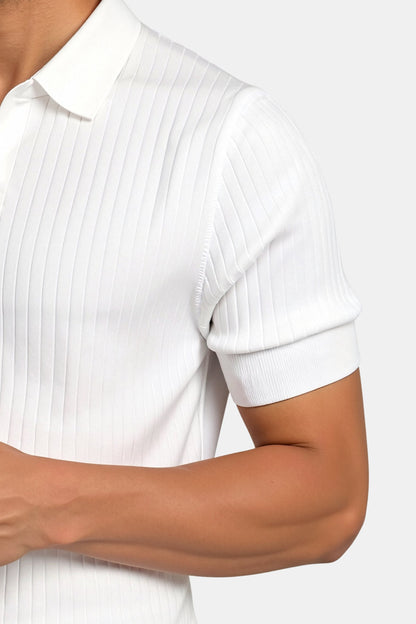 Guy | Men's Ribbed Short Sleeve Polo Shirt