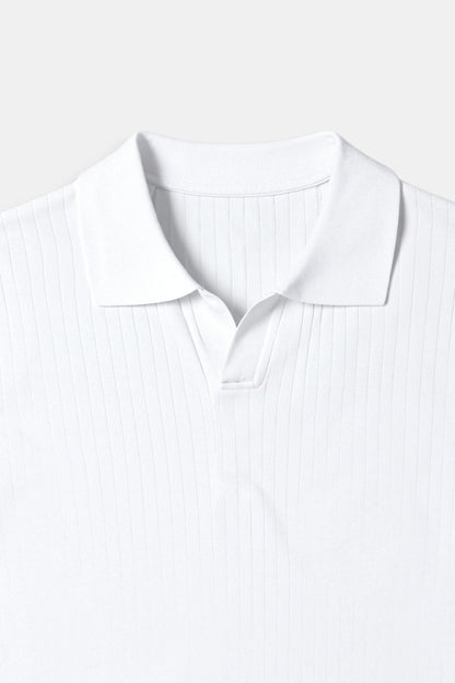 Guy | Men's Ribbed Short Sleeve Polo Shirt