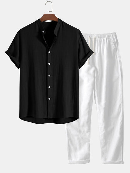 Holden | Men's Grandad Collar Button-Down Shirt