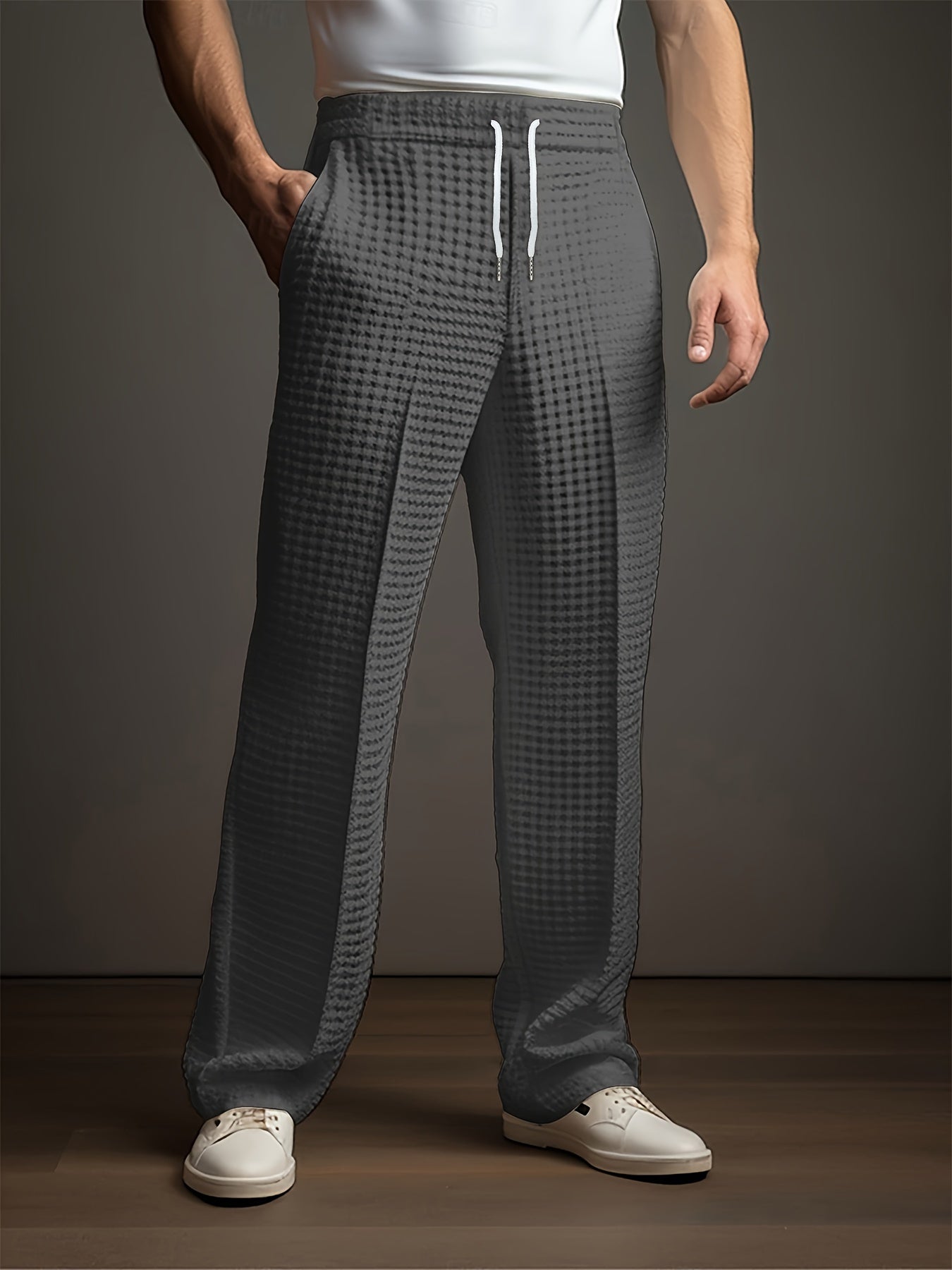 Jason | Men's Wide Leg Drawstring Dress Pants