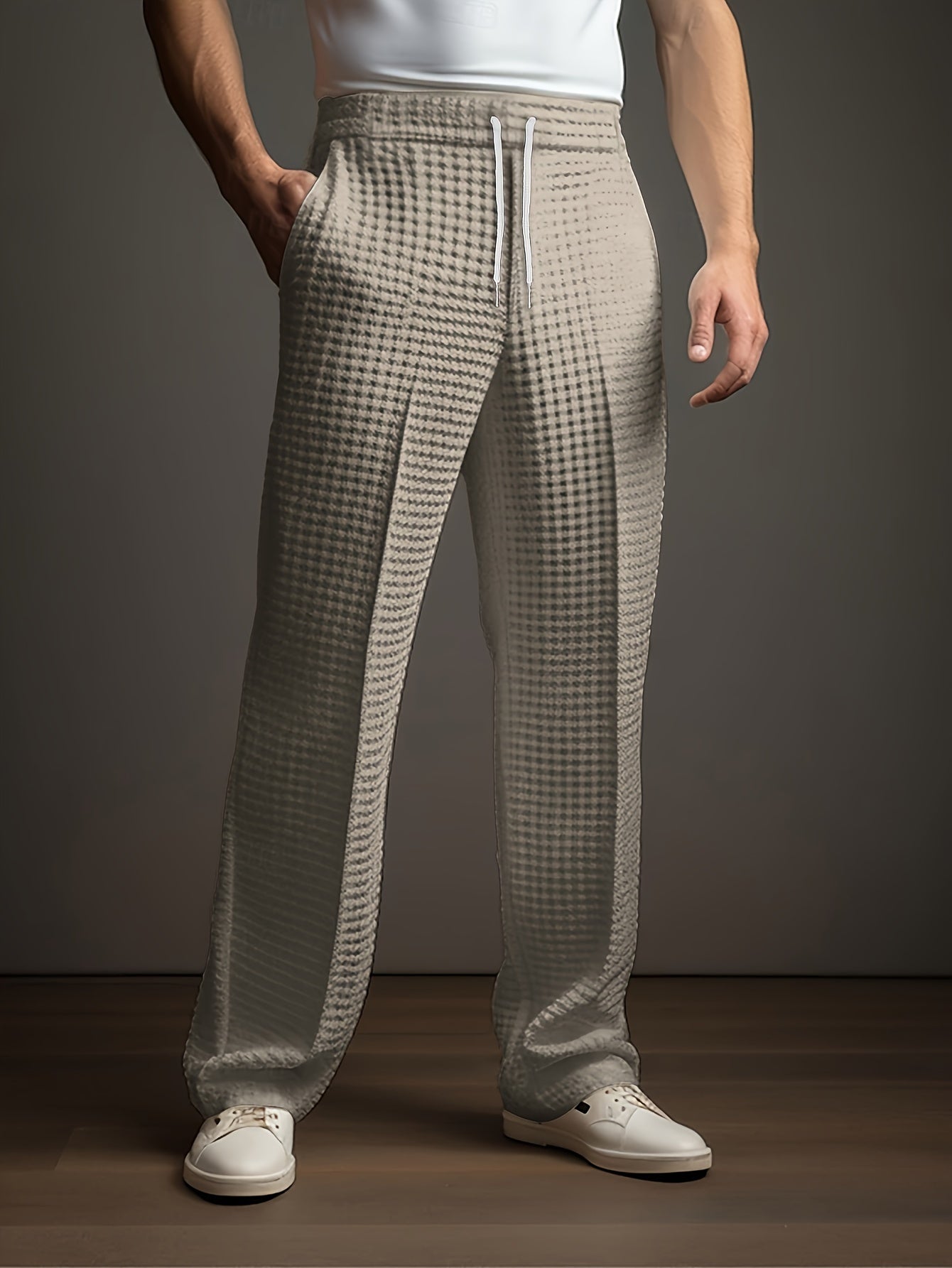 Jason | Men's Wide Leg Drawstring Dress Pants