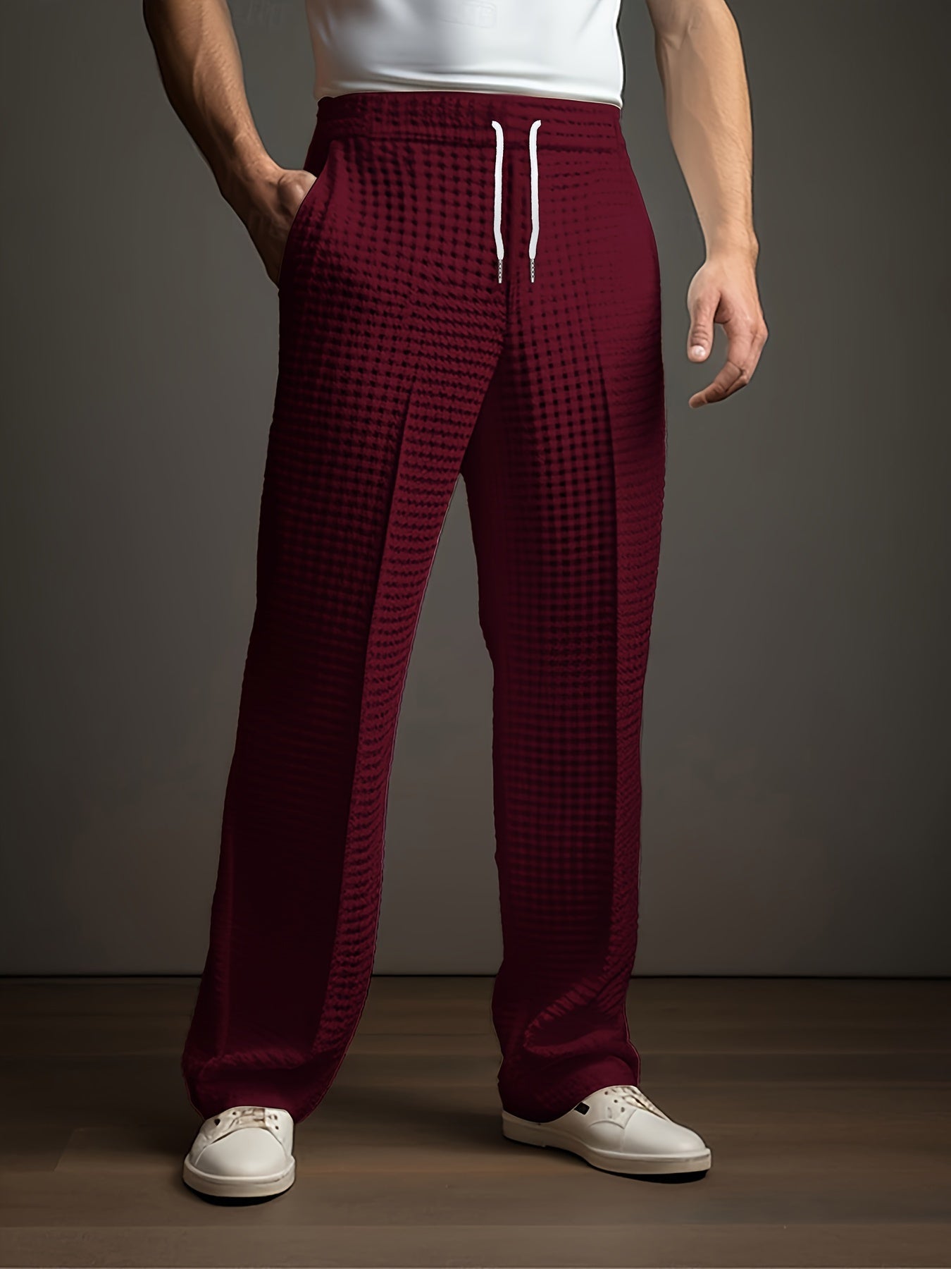 Jason | Men's Wide Leg Drawstring Dress Pants