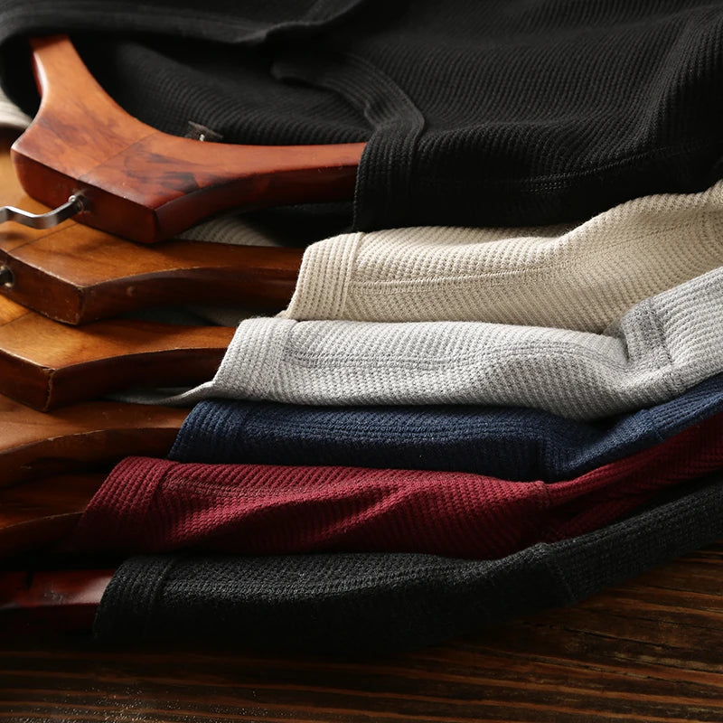 Jeff | Men's Long Sleeve Henley T-Shirt