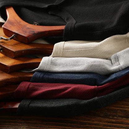 Jeff | Men's Long Sleeve Henley T-Shirt