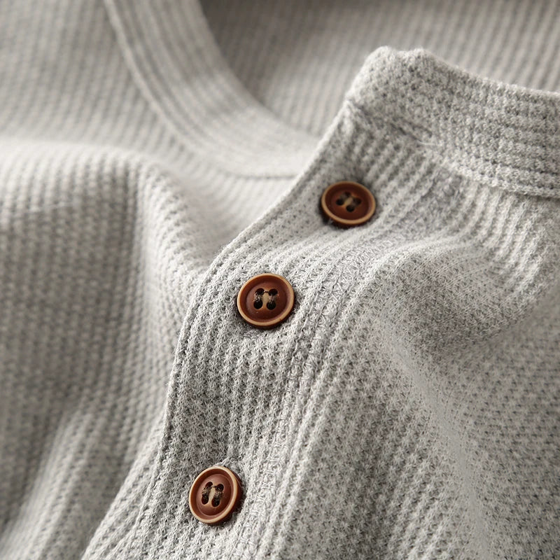 Jeff | Men's Long Sleeve Henley T-Shirt