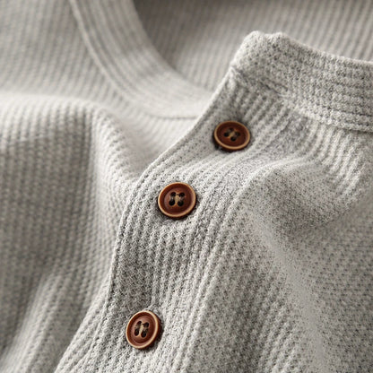Jeff | Men's Long Sleeve Henley T-Shirt