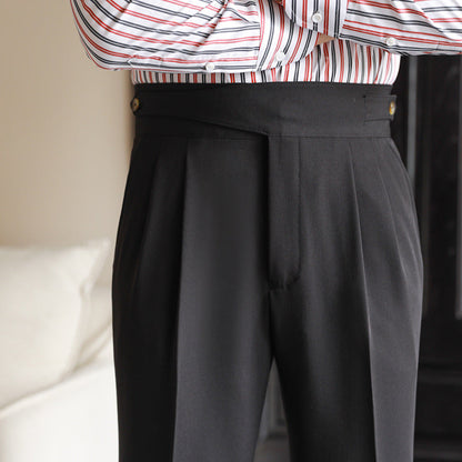 Jeffrey | Men's High-Waisted Pleated Pants