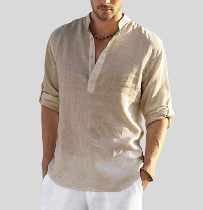 Kelvin | Men's Long Sleeve Henley Shirt